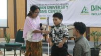 Simbolis penerimaan mahasiswa disabilitas Universitas Binawan
