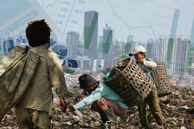 Potret ketimpangan penduduk di Indonesia (Foto Sindonews dot com)