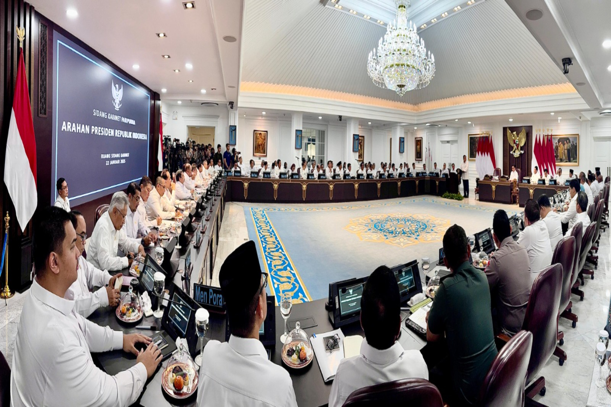 Suasana sidang kabinet Presiden Prabowo Subianto (Foto KSP)