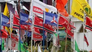 Bendera partai politik yang ada di Indonesia (Foto Suara dot com)